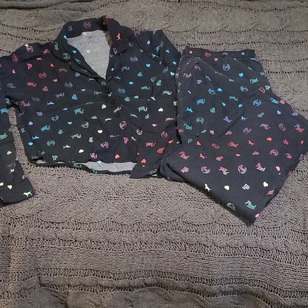 PINK VS colorful pj set